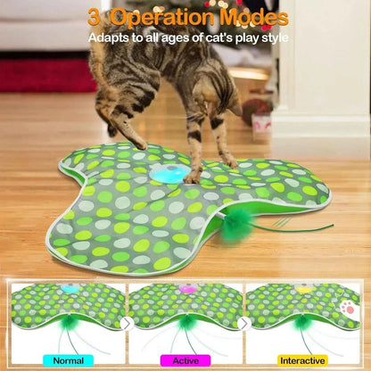Smart Interactive Cat Toy with Squeaky Mouse for Engaging Hide and Seek Playtime