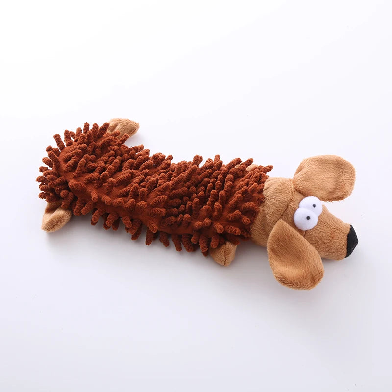 Squeaky Plush Dog Toy With Teething Sound For Daily Fun