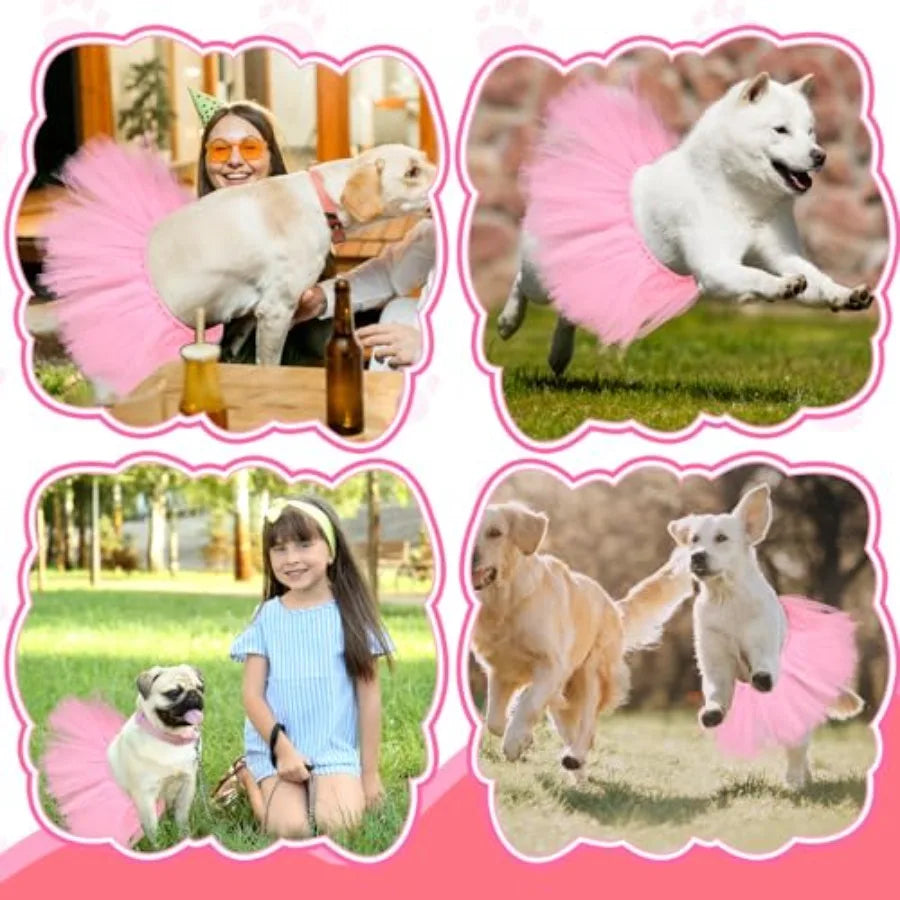 Elegant Silk Tutu Skirt For Dogs Puppies Ballerina Holiday Costume