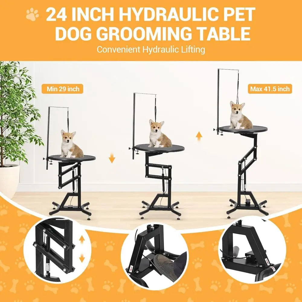 Hydraulic Dog Grooming Table With 360 Degree Rotation Heavy Duty