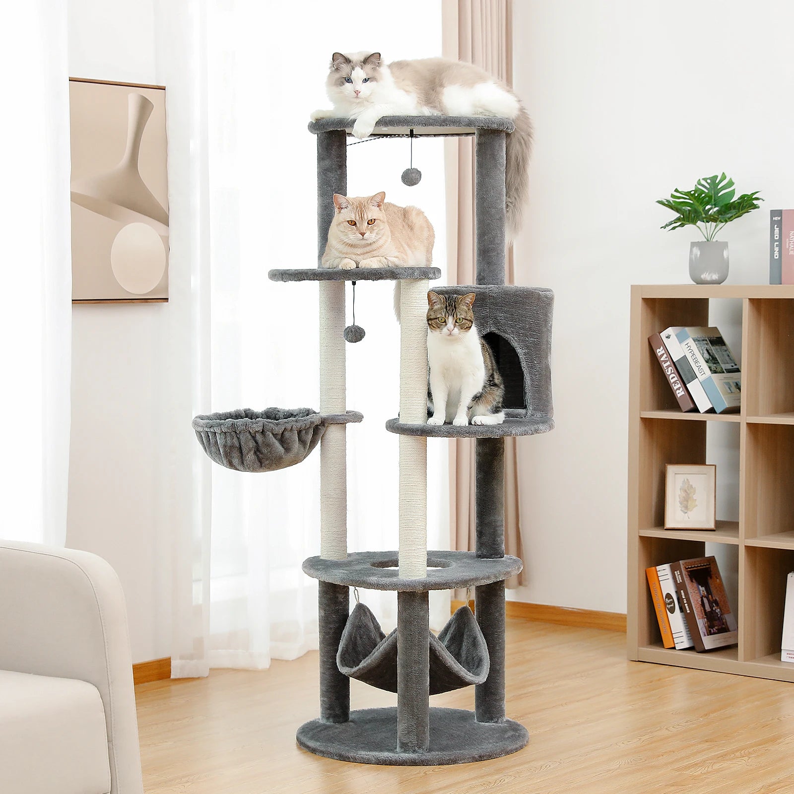 Multi Level Cat Tree Tower With Scratching Post Condo