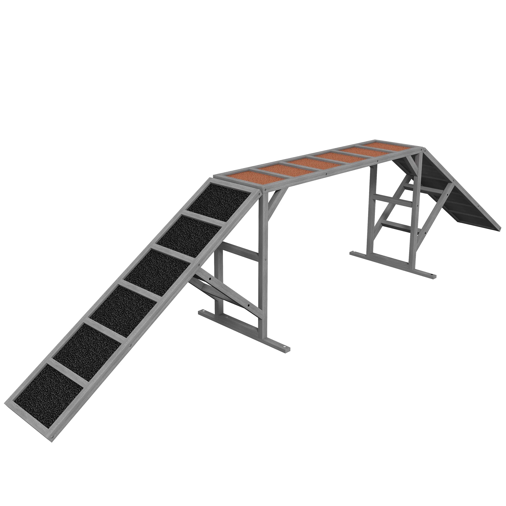 Dog Agility Ramp With Safety Bars And 35 Degree Slope