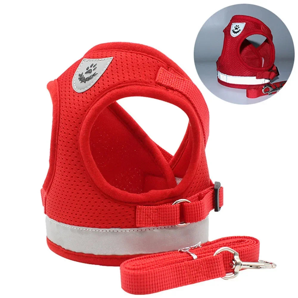 CAIBAN Cat Harness Leash Set Reflective Escape Proof Mesh Vest