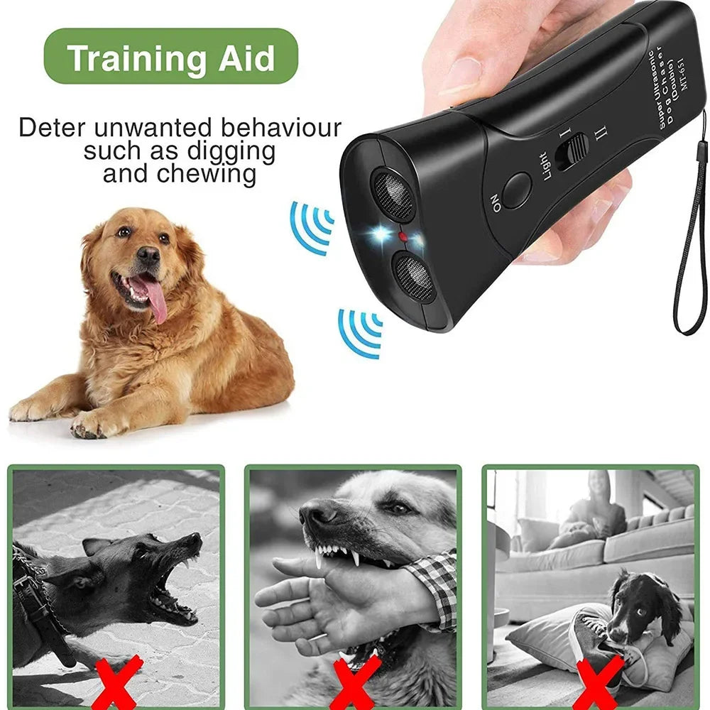 Pet Dog Barking Deterrent Ultrasonic Training Device No Battery