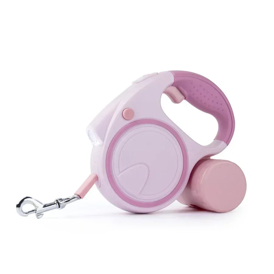 Retractable Led Dog Leash With Reflective Durable Dispenser