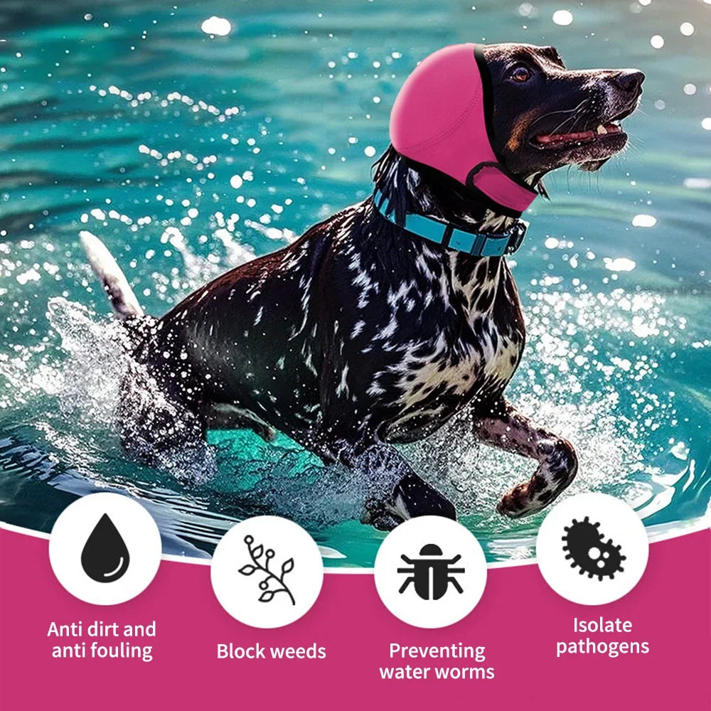 Nylon Dog Noise Reduction Ear Muffs for Swimming Headgear
