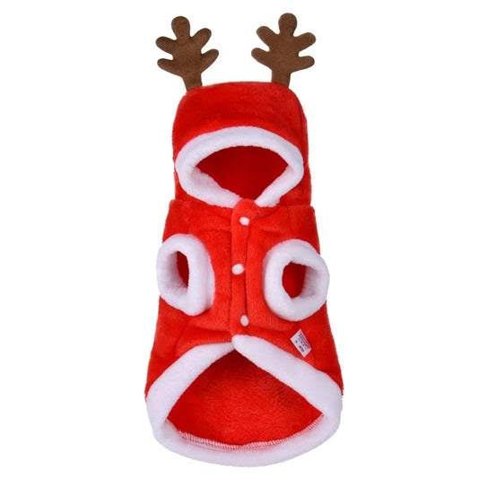Guangdong Hooded Christmas Jumpsuit For Dogs Elk Coat