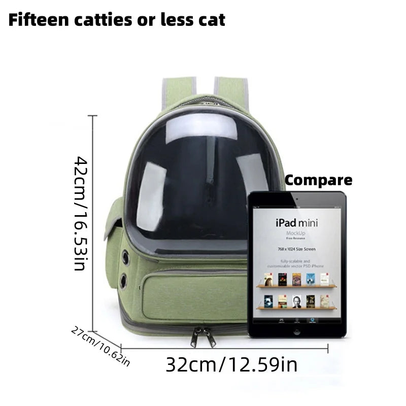 Pet Cat Carrier Backpack Outdoor Bag For Small Dogs Breathable