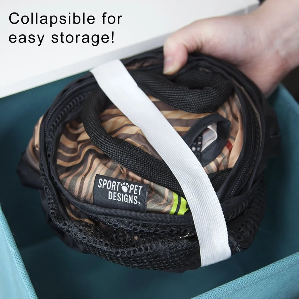 Collapsible Lightweight Cat Carrier Zipper Lock Portable Travel Pet Carrier Cats and Kittens with Ventilated Mesh Panels