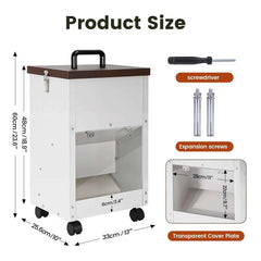 30LBS Large Capacity Automatic Pet Dog Feeding Dispenser Food Trough with Wheels