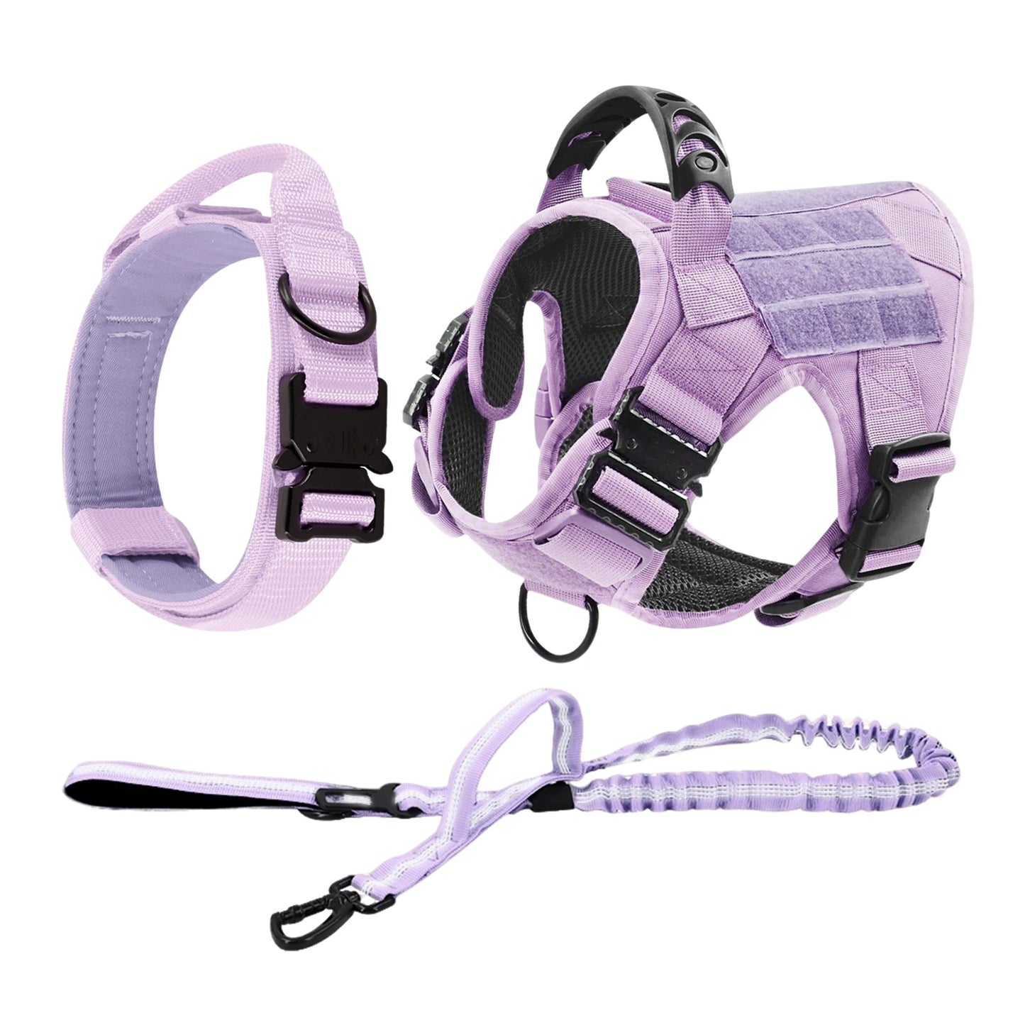 Military Camouflage Dog Harness With Adjustable Leash