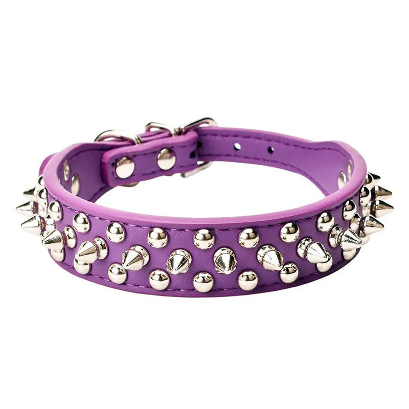 Rivet Collar and Leash Set for Medium to Large Dogs