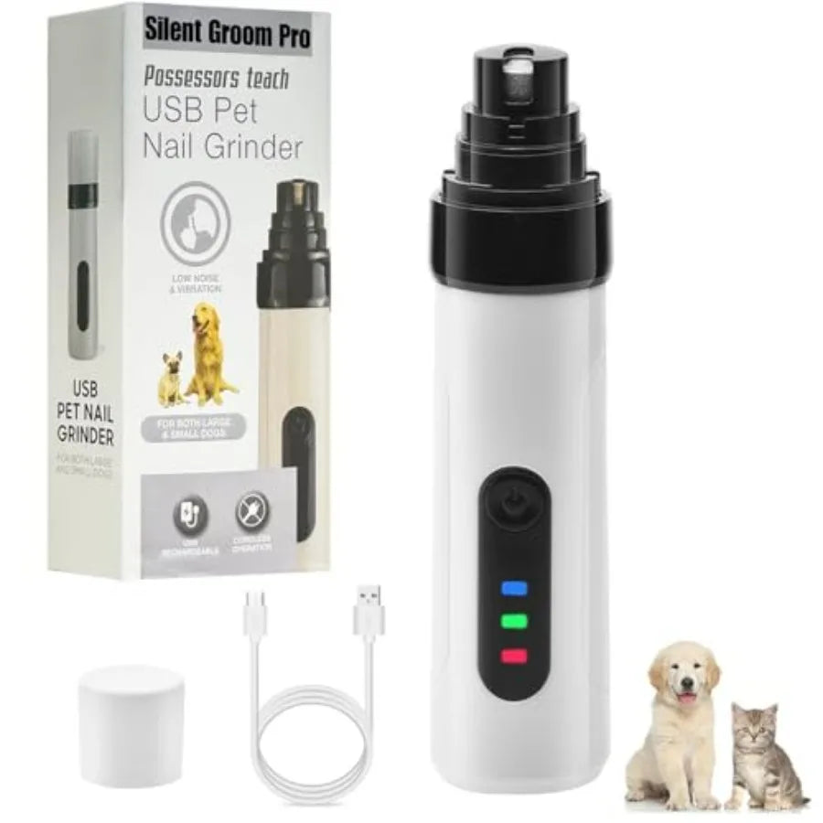 Hign-concerned Silent Groom Pro Dog Nail Grinder Low Noise Rechargeable
