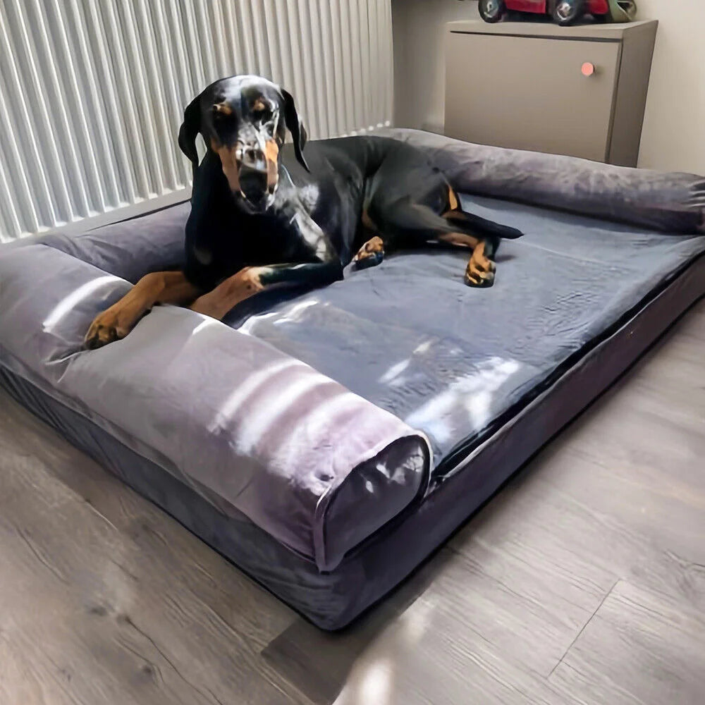 BORWART Calming Dog Bed Orthopedic Memory Foam Sofa Waterproof Cover