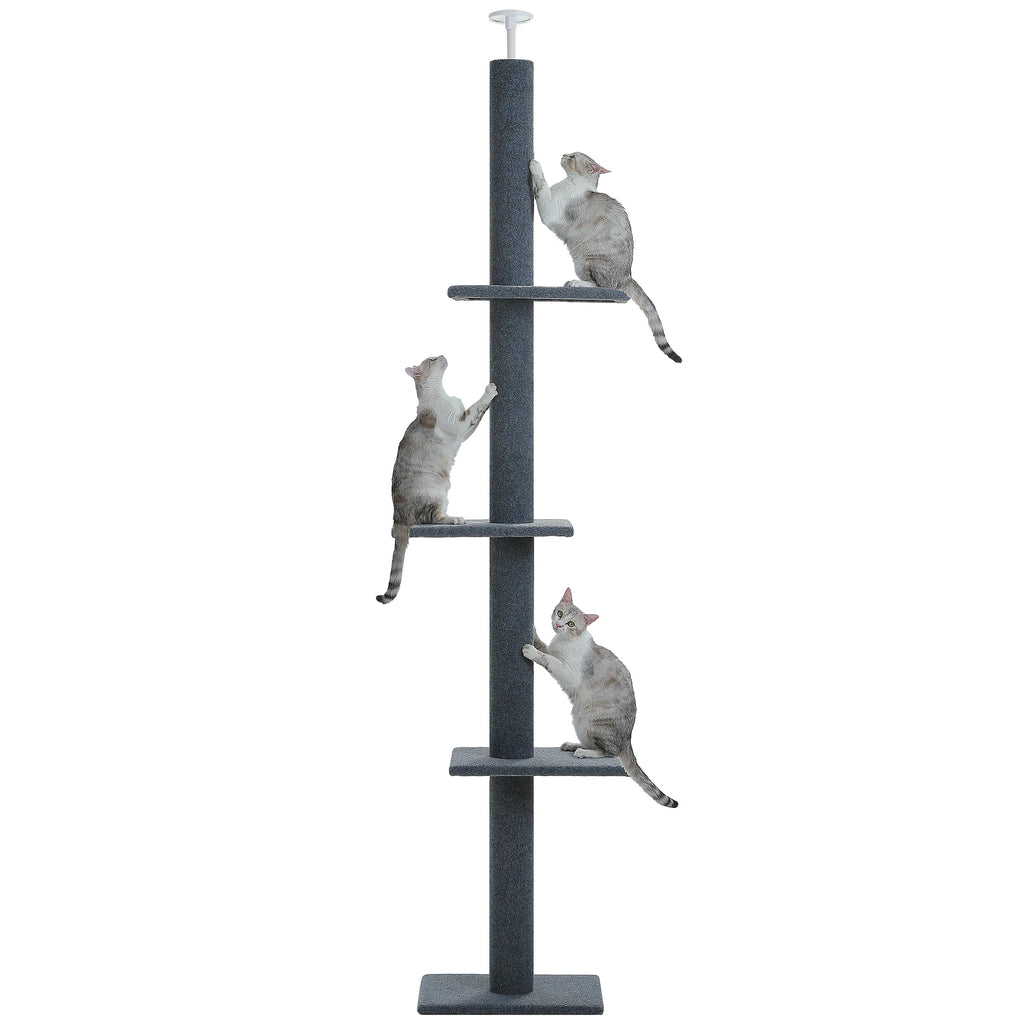 PEQULTICN Adjustable Height Cat Tree Indoor Ceiling Tower