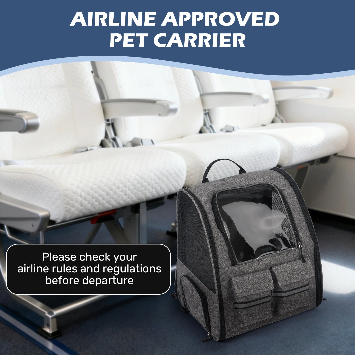 Rolling Pet Carrier Backpack With Removable Wheels For Dogs