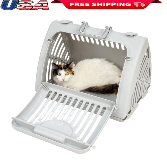Pet Harmony Supplies Foldable Cat Carrier Portable Crate