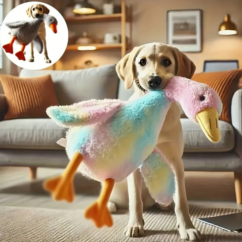 Soft Colorful Duck Plush Toy For Cats And Dogs Relief