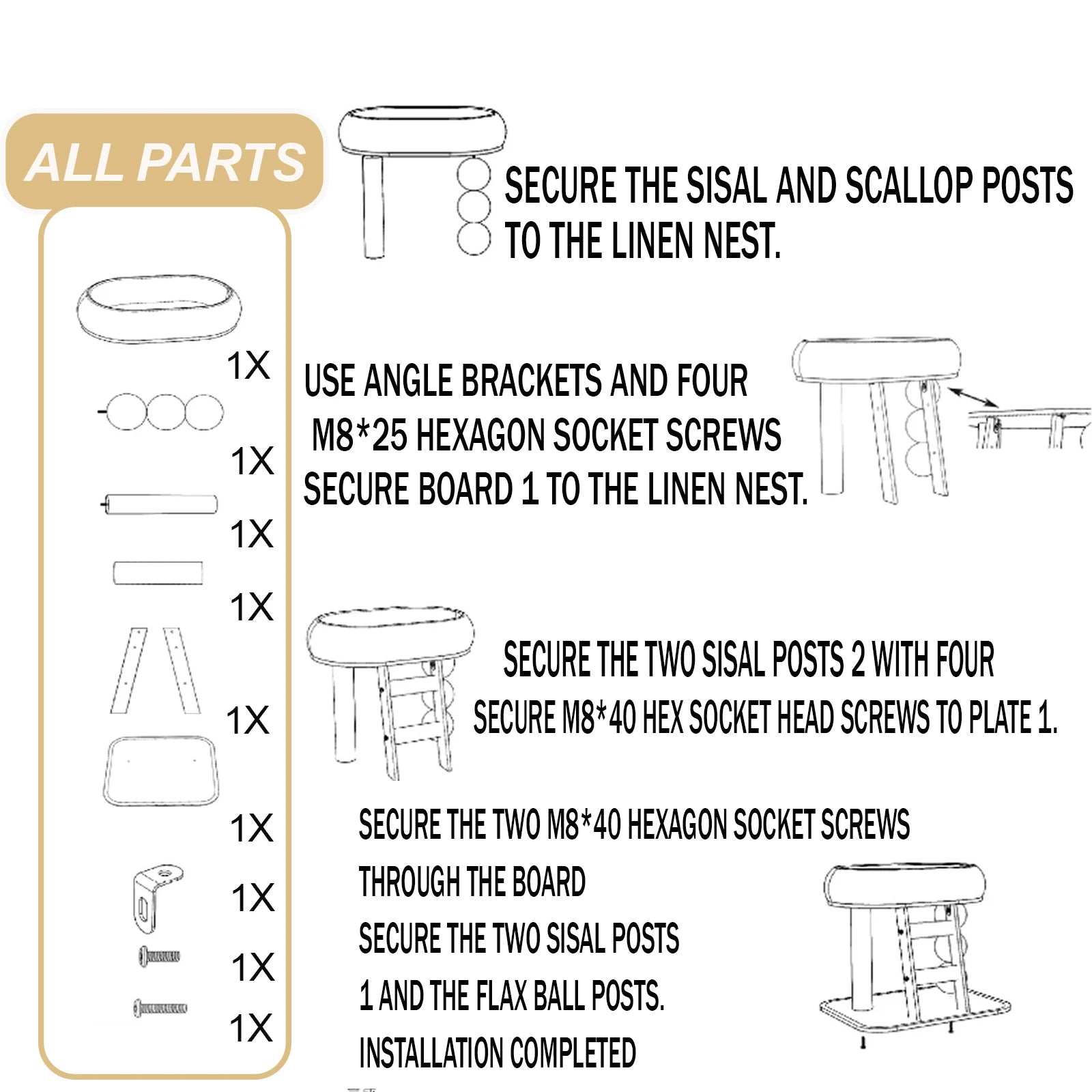 Guangdong Indoor Cat Frame With Tower Bed And Sisal Ball