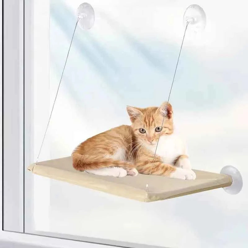 Ultra Soft Cat Window Hammock Bed Securely Mounted Space Saving Cat Perch Ideal for Feline Naptime Top Pet Accessories for Cats