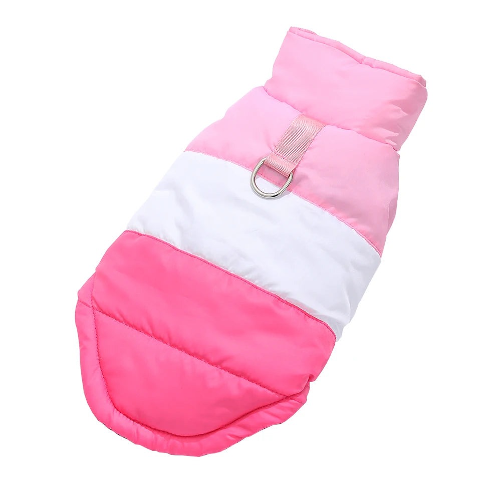 Winter Windproof Dog Coat With D-Ring Waterproof Pet Apparel