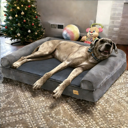 BORWART Calming Dog Bed Orthopedic Memory Foam Sofa Waterproof Cover