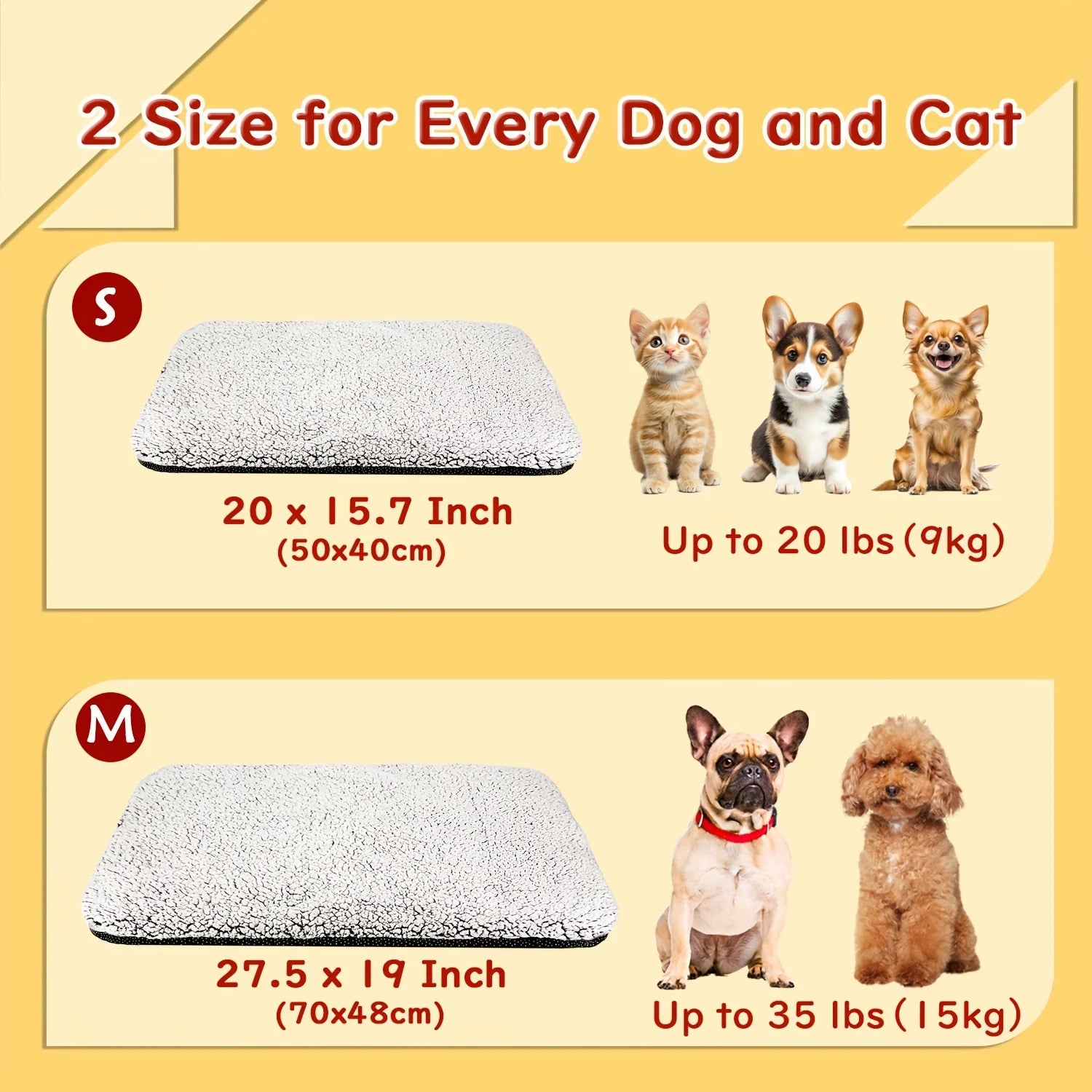 Self Heating Pet Pad With Thermal Core For Cats Dogs
