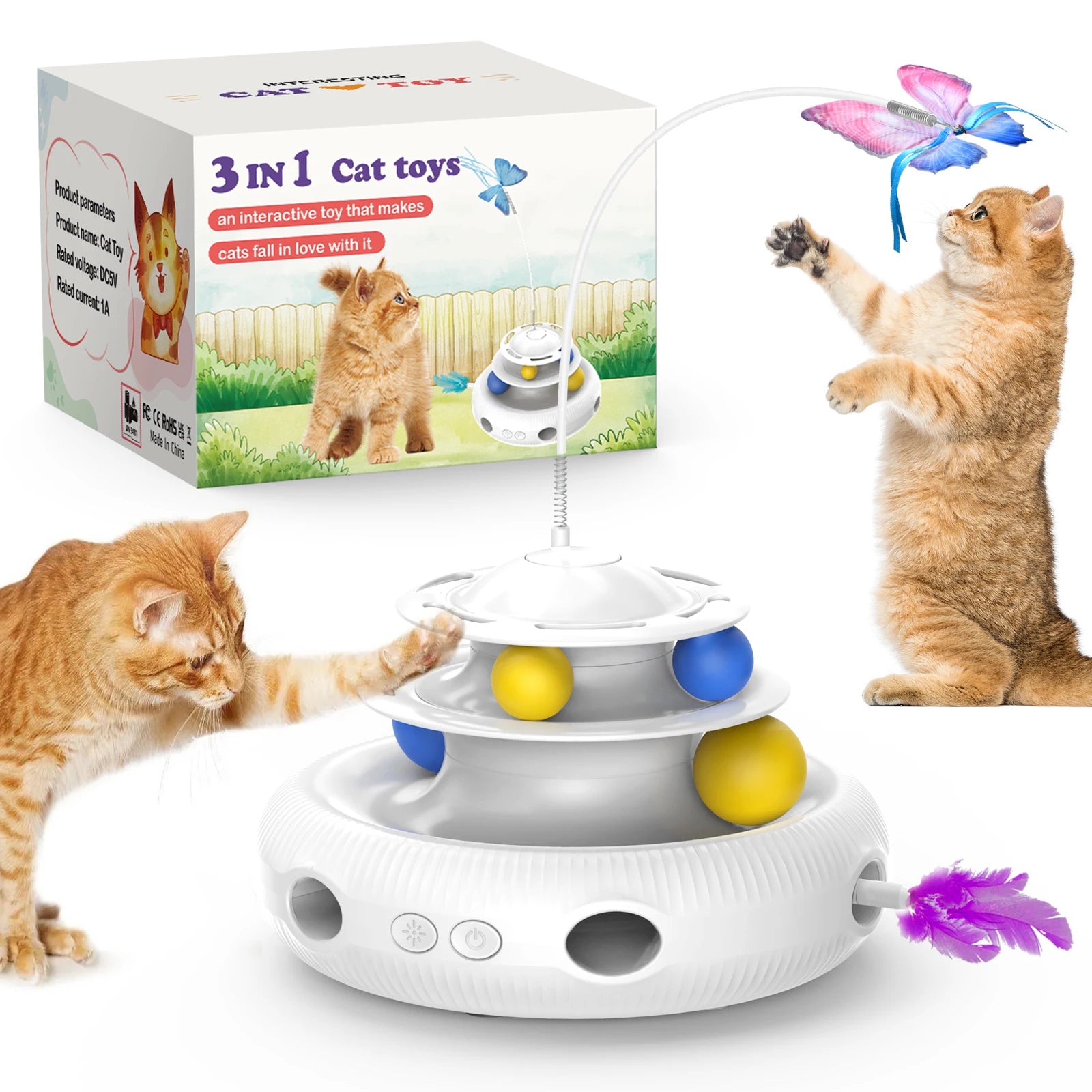 Chargeable Cat Laser Interactive Indoor Puzzle Toy USB Cat Teaser