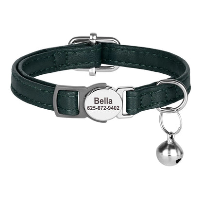 Free personalized kitten collar, engraved with pet dog's name, anti-lost, suitable for cats and small dogs, adjustable