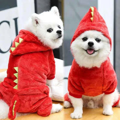 Wangmeow Fleece Dog Jacket Warm Winter Jumpsuits Pet Pajamas Clothing