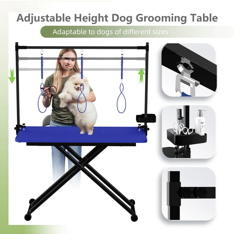 Foldable Pet Grooming Table For Dogs And Cats Rope Hanger