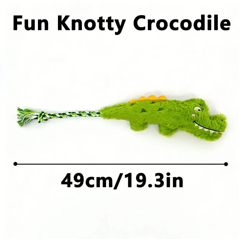 Pet Crocodile Chew Rope Toy For Dogs Indestructible Safe Puppy
