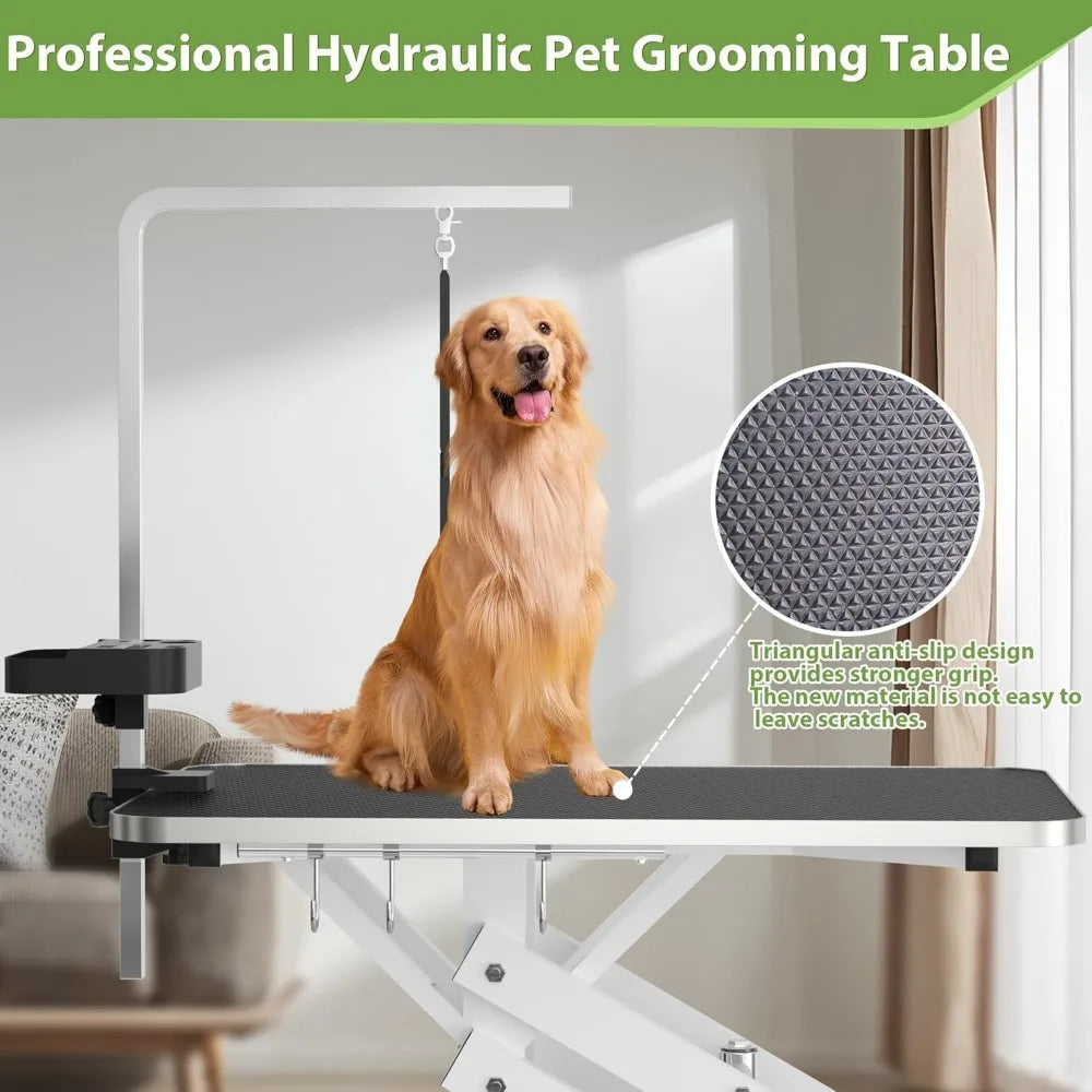 Hydraulic Pet Grooming Table With Anti Static Top Z Lift
