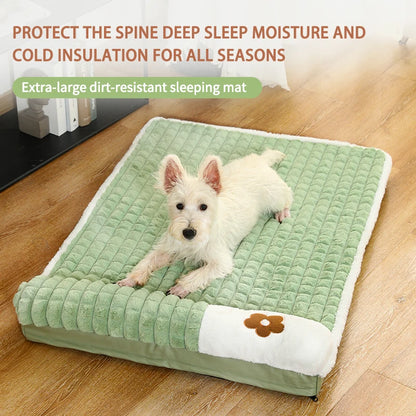 Thickened Dog Bed Removable Winter Super Warm Washable Dog Mat Deep Sleep Fluff Bed for Small Medium Large Dogs Cats Pillow