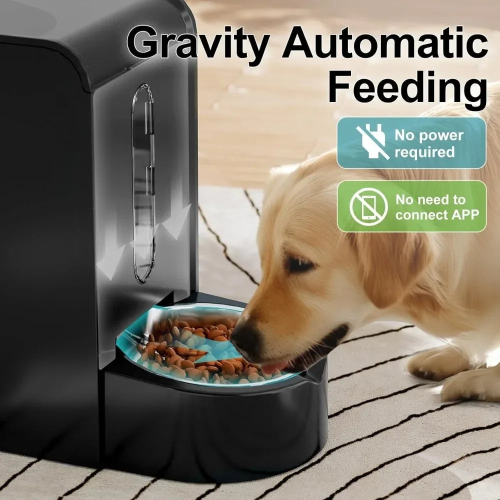 Automatic Gravity Pet Feeder and Water Dispenser Set