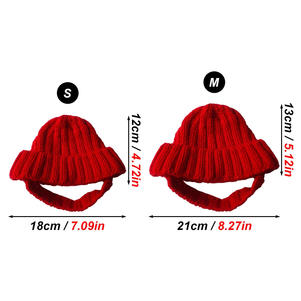 NONECN Warm Knitted Hat For Maltese Dogs Indoors Outdoors