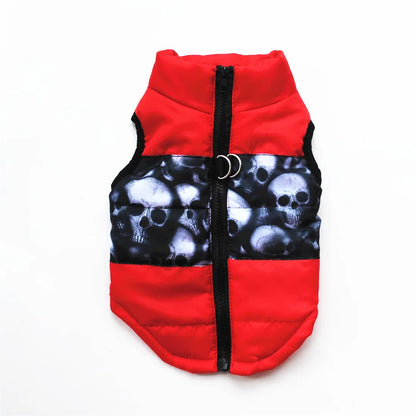 Dog Clothes Winter Camo Skull Butterfly Leopard Vest Coat Warm Pet Hoodie Jacket for Small Medium Dogs  Fashion Puppy Outfit