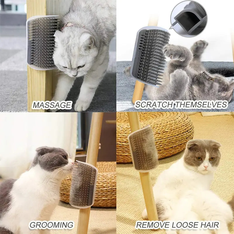 High Concerned Cat Corner Massager Brush For Hair Removal