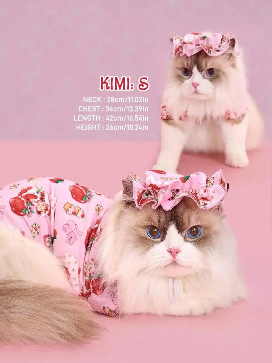 Rainbow Cloud Bear Print Pet Hoodie Sweatshirt for Dogs and Cats