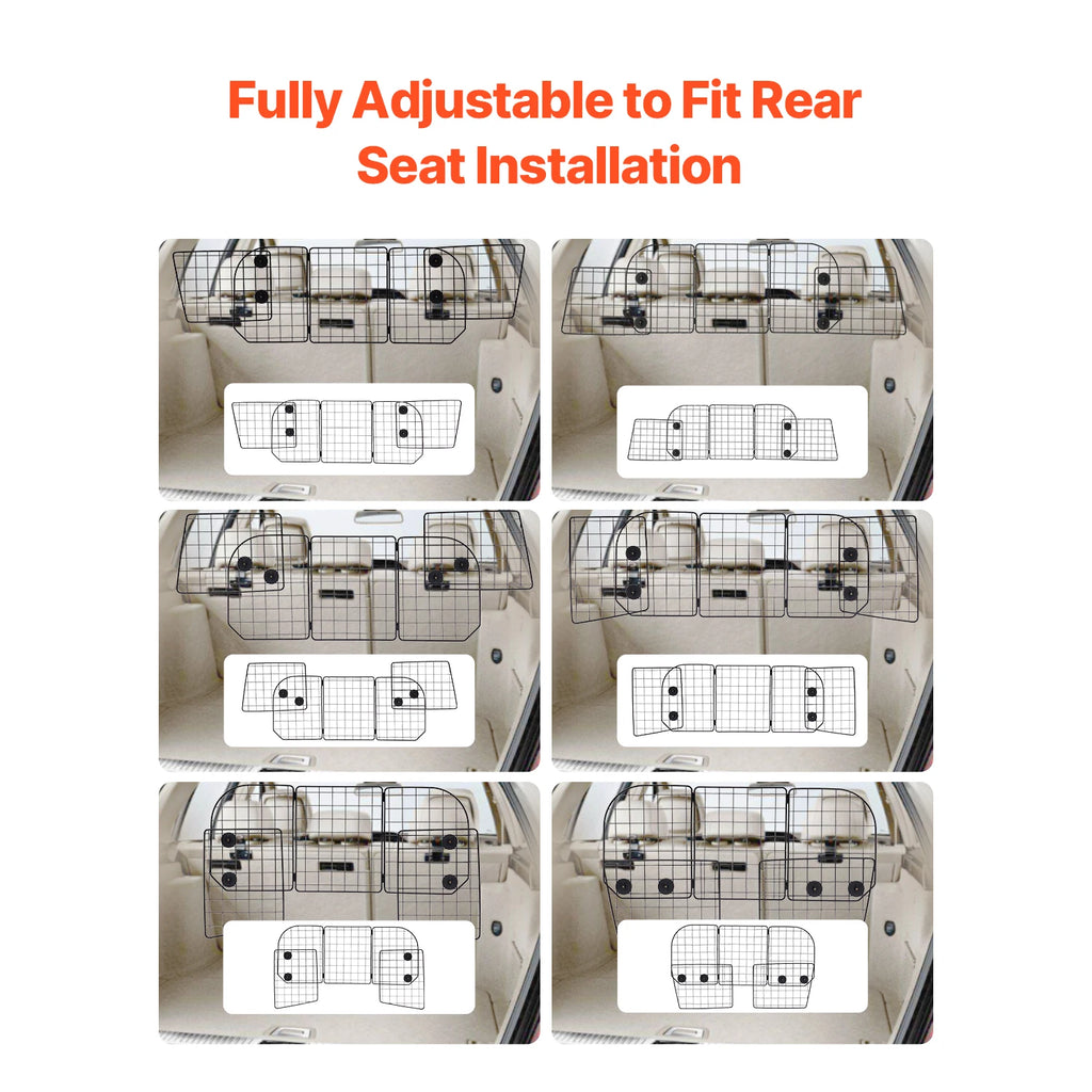 SucceBuy Dog Car Barrier Universal Fit Back Seat Pet Guard