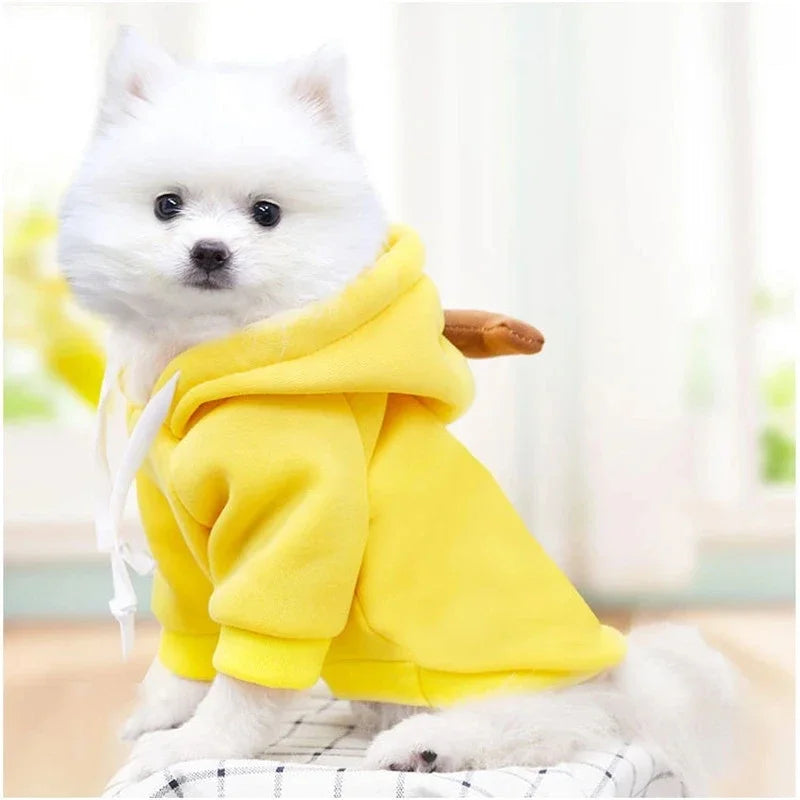 WANGMEOW Cute Fruit Dog Clothes Warm Fleece Hoodies For Small Pets