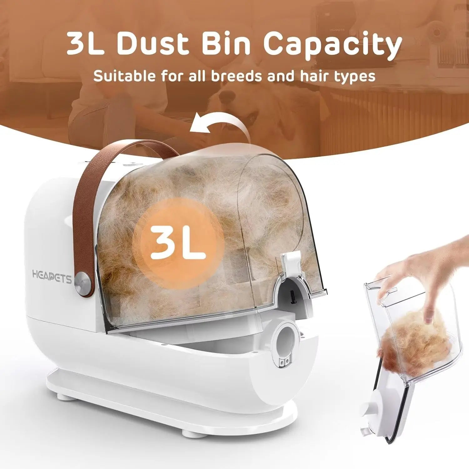 Pet Grooming Vacuum Kit With 7 Tools For Home Shedding