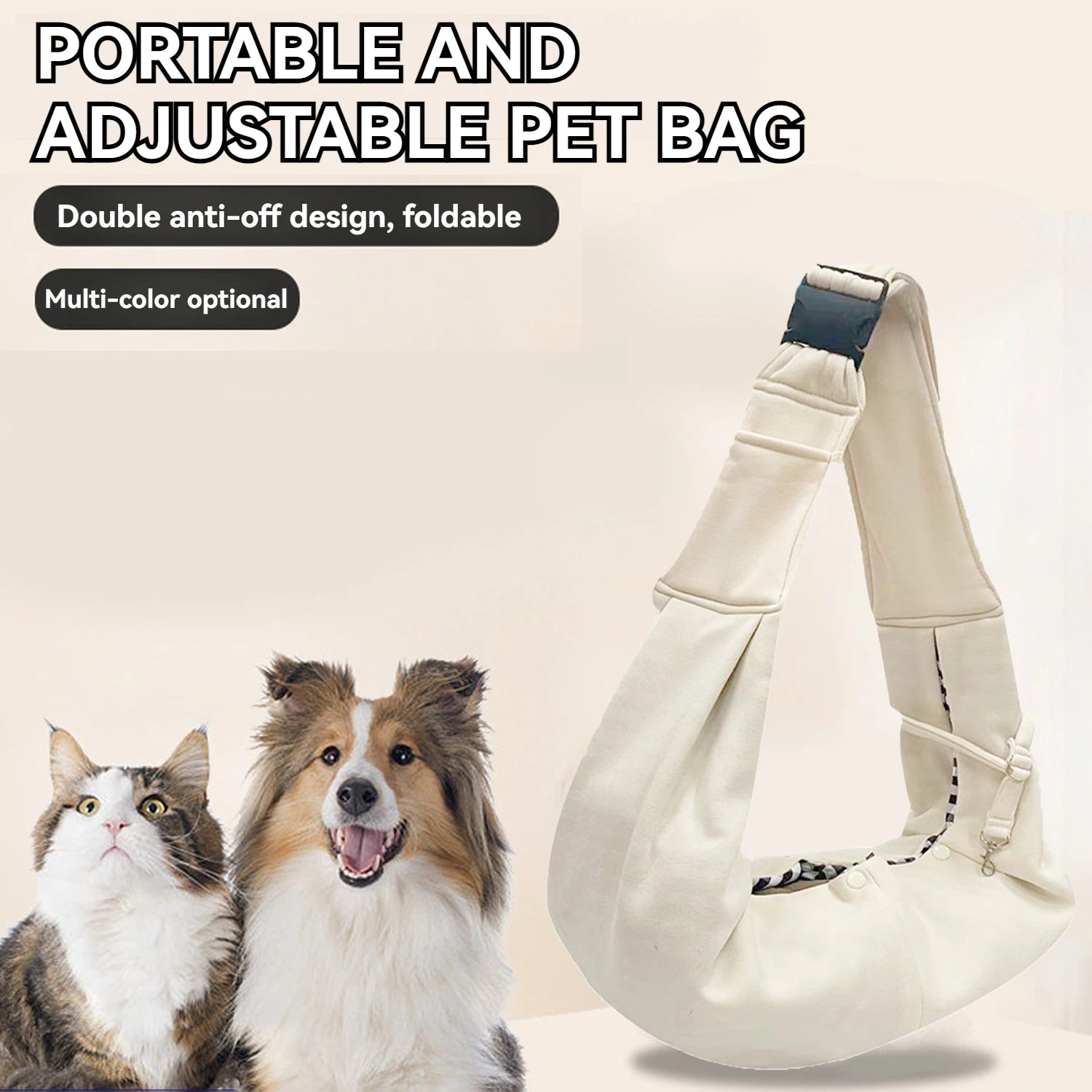 Pet Sling Carrier Hands Free Reversible Bag For Small Pets