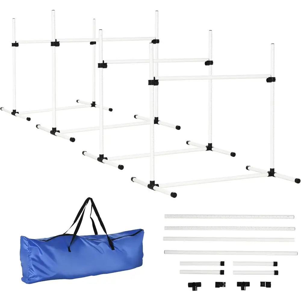 Dog Agility Training Equipment Set With Adjustable Jump Bars