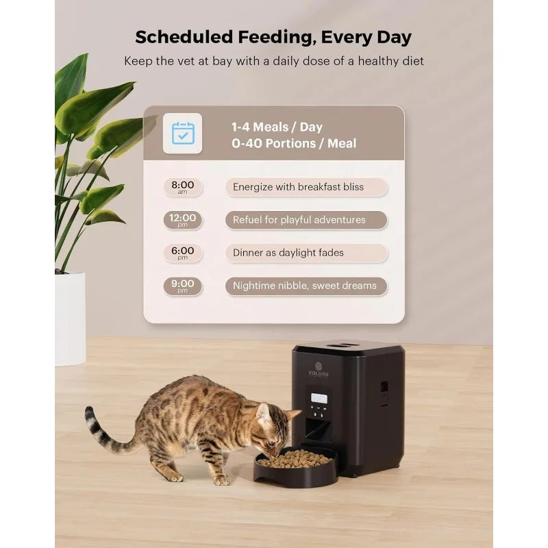 Smart Pet Feeder Automatic 2L Cat Feeder Dog Slow Food Machine with Time Quantitative Automatic Cat Food Dispenser Cat Dog Bowl