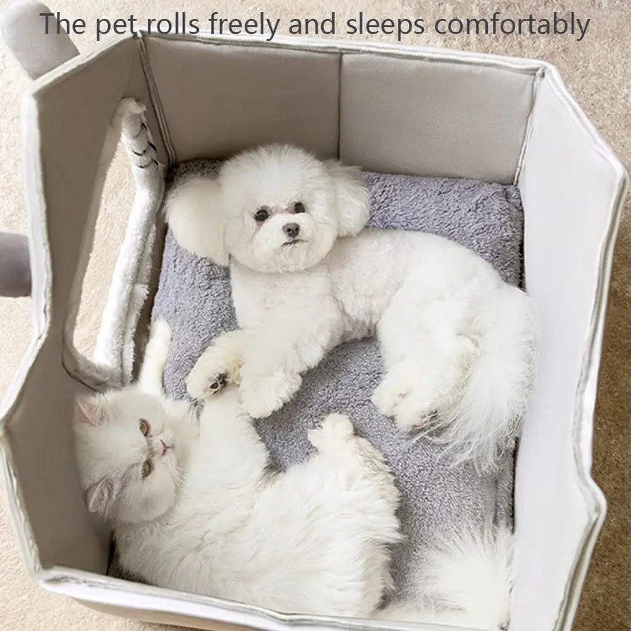 Double Roof Indoor Dog House Cat Nest Foldable Kennel Foam