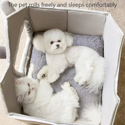 Double Roof Indoor Dog House Cat Nest Foldable Kennel Foam