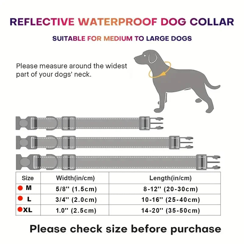 Waterproof Plastic Dog Collar Durable Adjustable For All Breeds