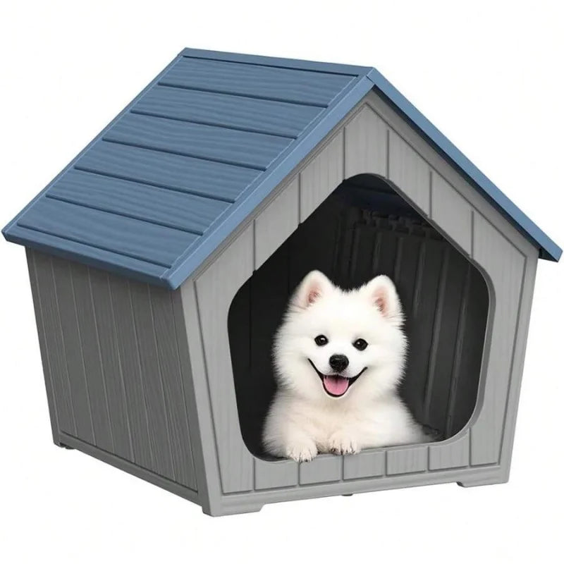 Weatherproof Indoor Outdoor Dog House Durable Resin Shelter For Pets