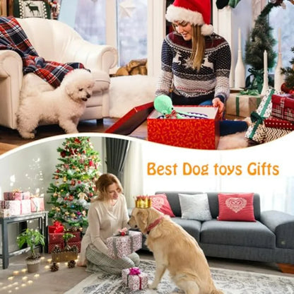 Large Squeaky Dog Toys- Plush Dog Toys with Soft Fabric for Small, Medium, and Large Dogs Daily Companionship, Training Reward